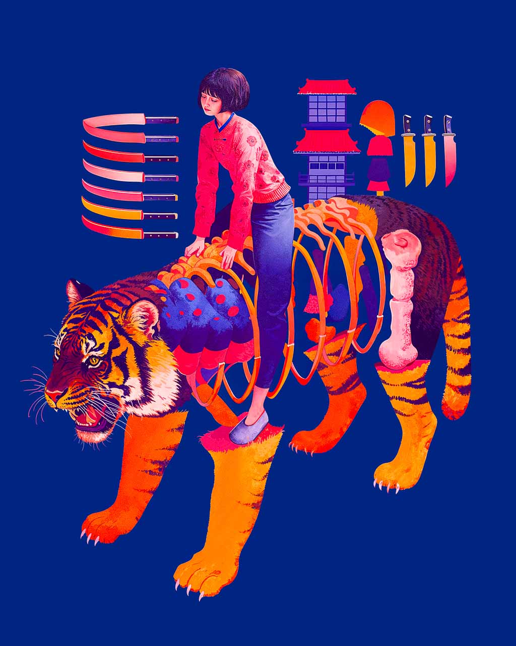 Quirky Wall Art | Tiger Styles One - Premium Matte Paper Poster ...